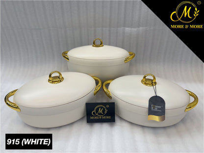 3-Pcs Hotpot Set -  EC 915 (White)