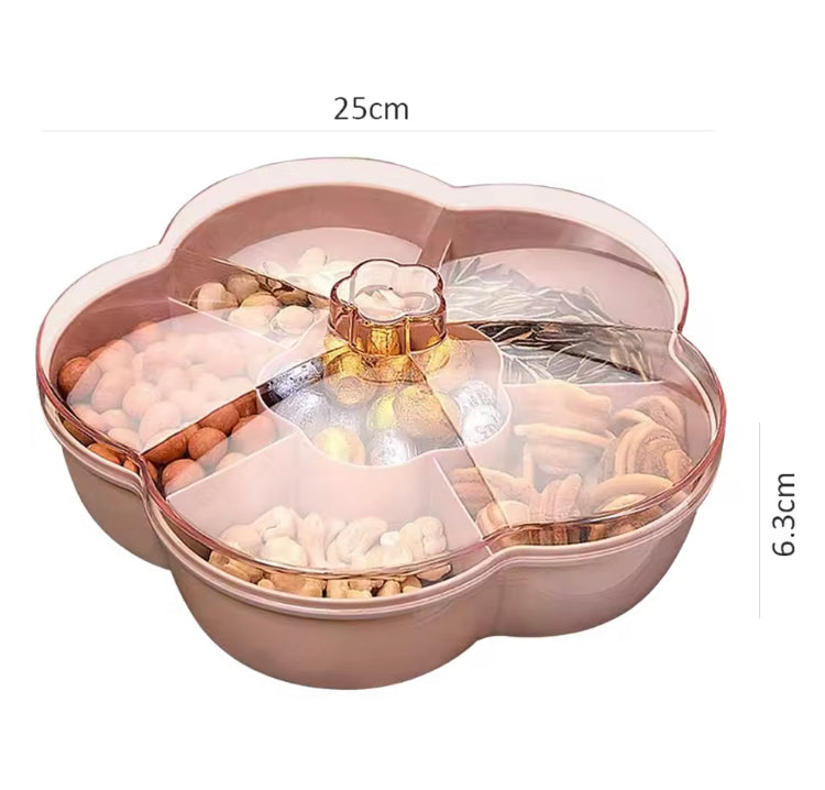 Colourful Flower Shape Dry Fruit Candy Storage Box with Lid