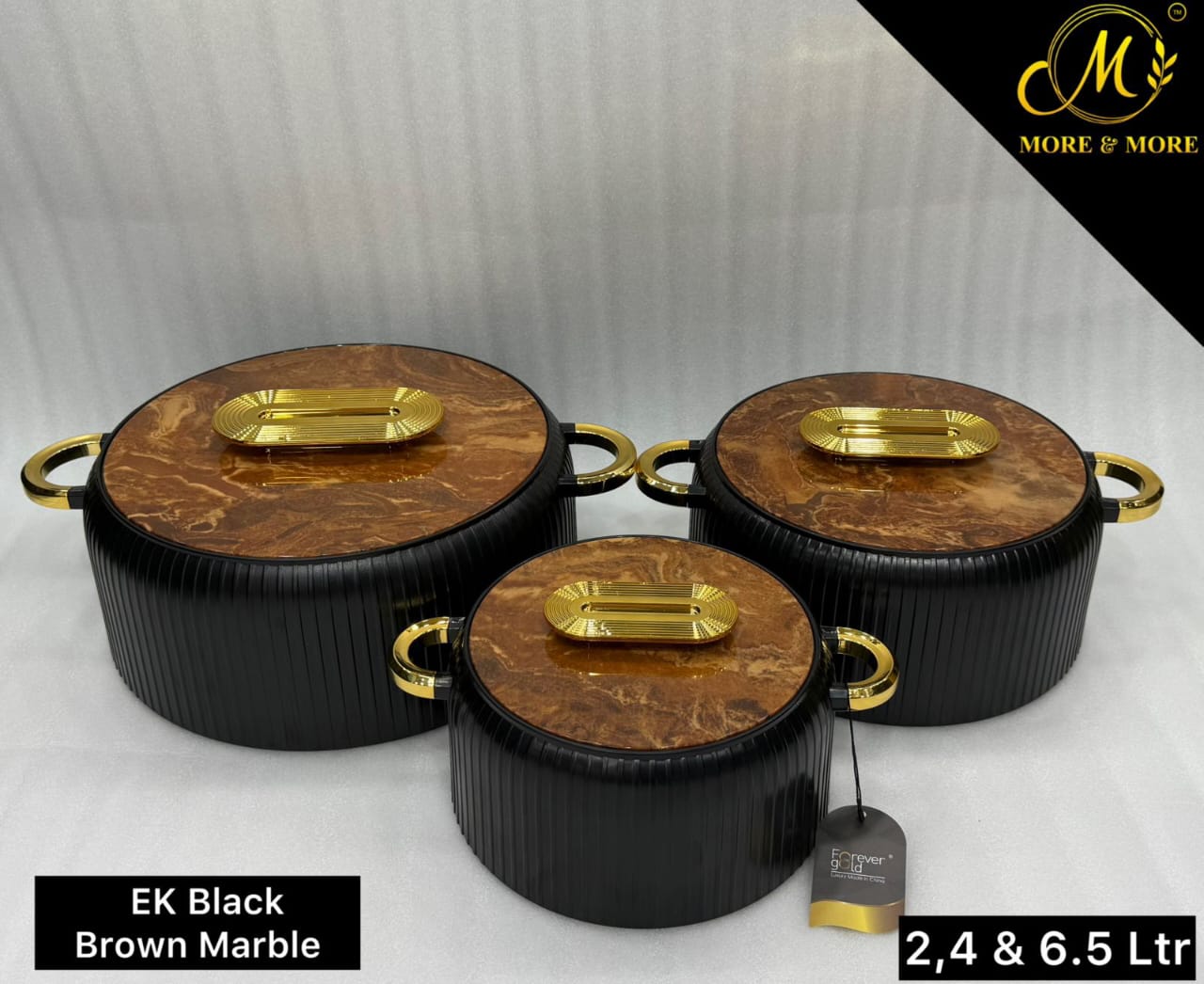 3-Pcs Hotpot Set - EK (Black with Brown)