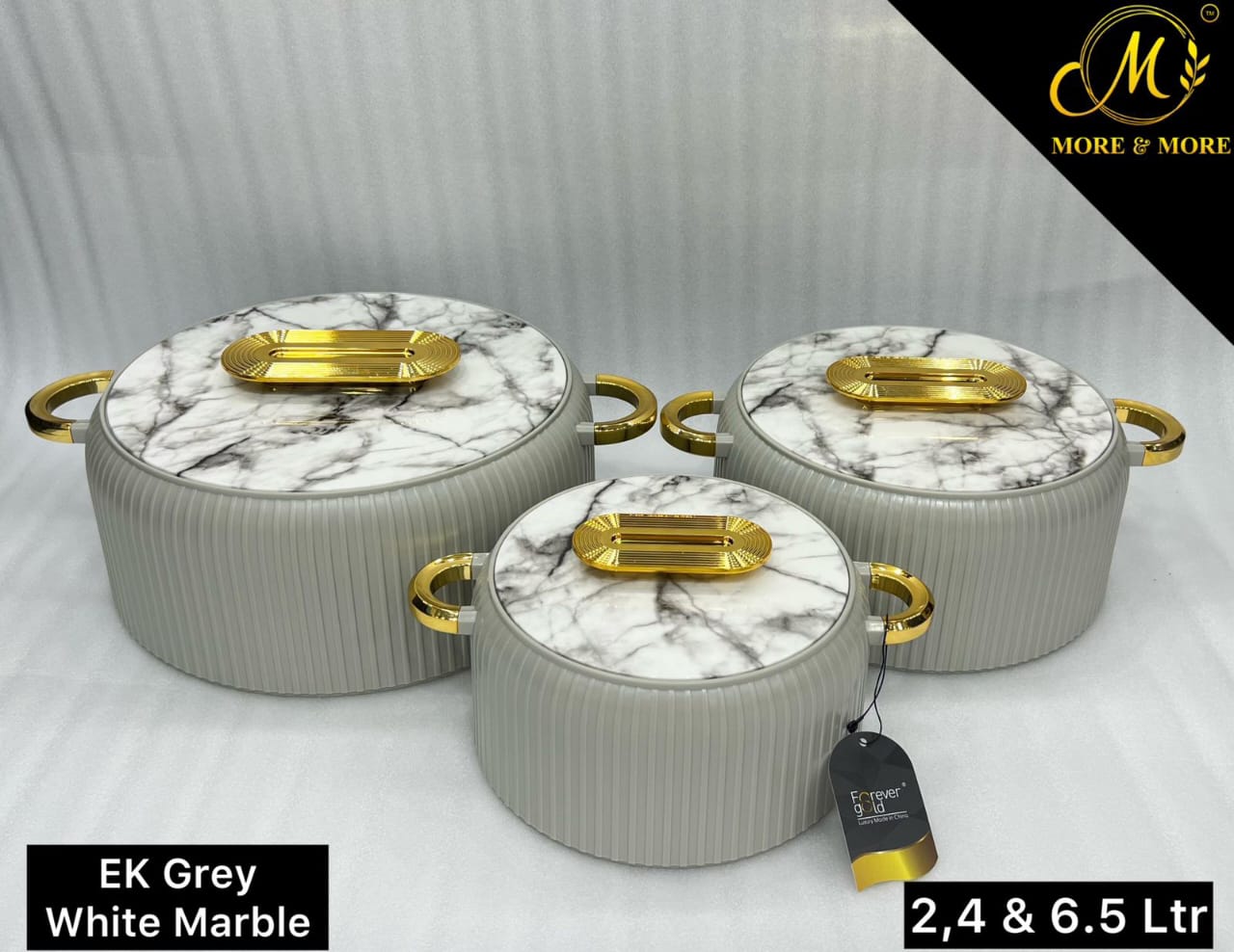 3-Pcs Hotpot Set - EK ( Grey with White)