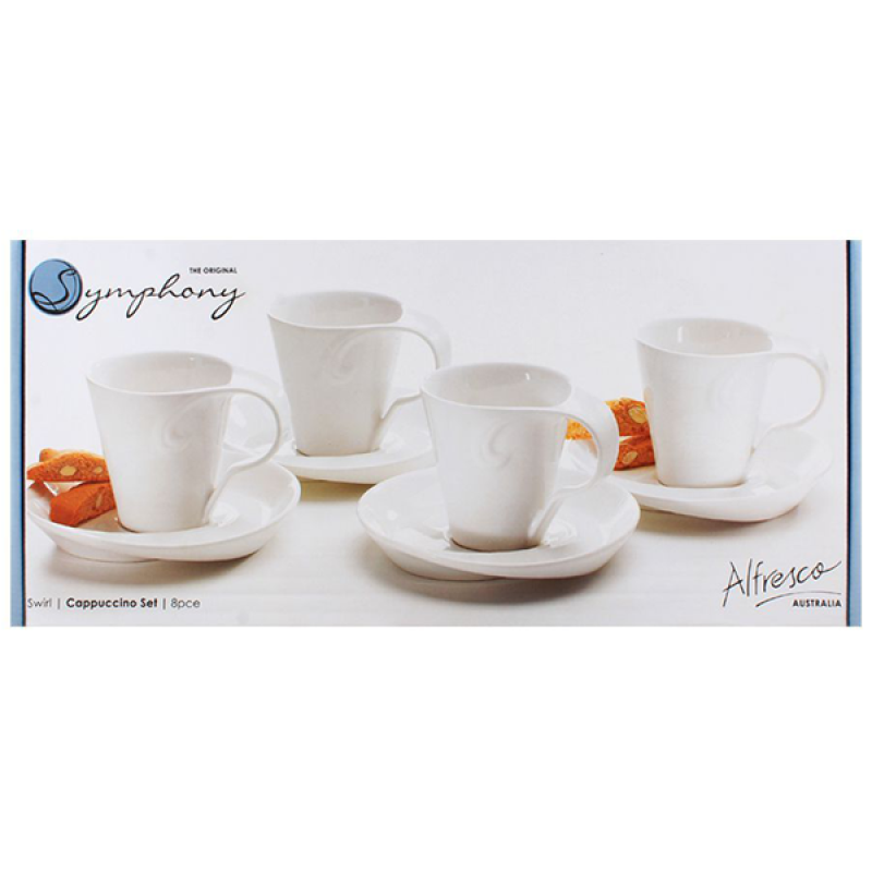 Symphony Cup/Saucer Set 8Pcs
