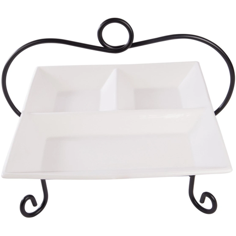 Symphony Square Divider Plate & Stand