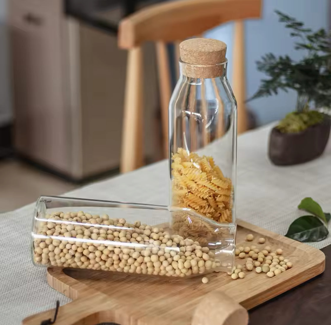 Transparent Glass Nut Storage Jar