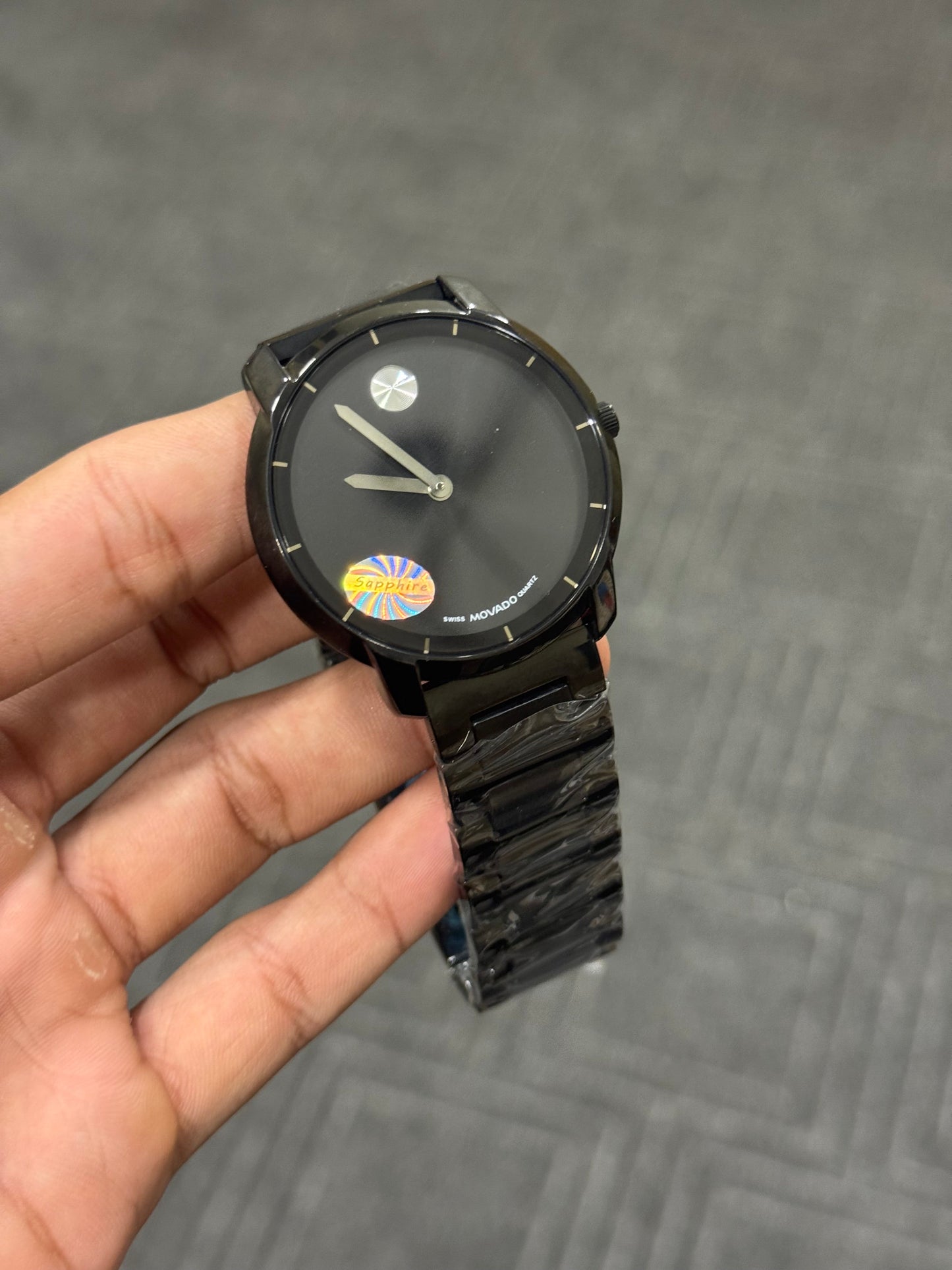 MOVADO FULL BLACK DIAL