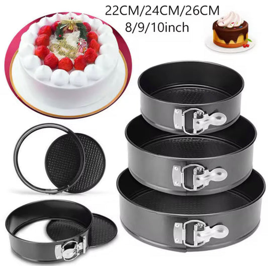 3 Pcs Set Round Shape Non-Stick Cake Moulds