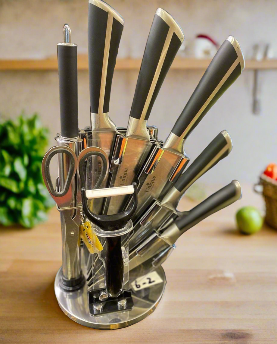 Unique 9 pcs knives set