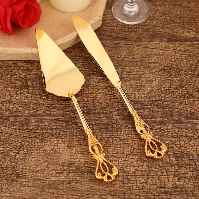 Wedding Cake Knife, Luxury Style Cake Knife, Party Cake knife, Cake Serving Spatula, Cake Cutter Server, European Style Retro Knife