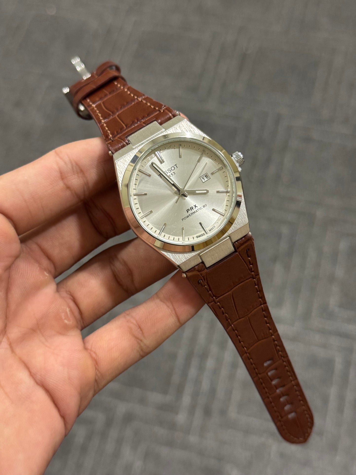 TISSOT PRX LEATHER STRAP