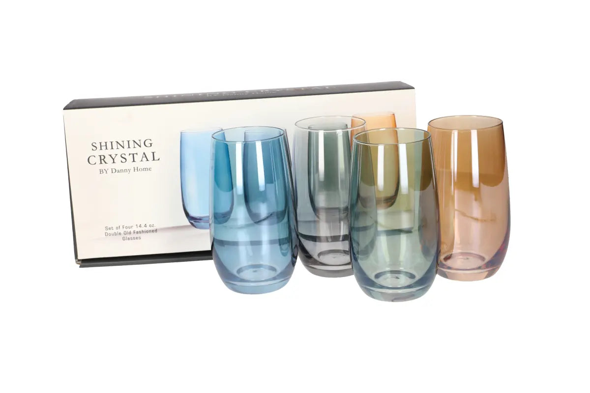 Crystal Stemless Glasses 4Pcs Set