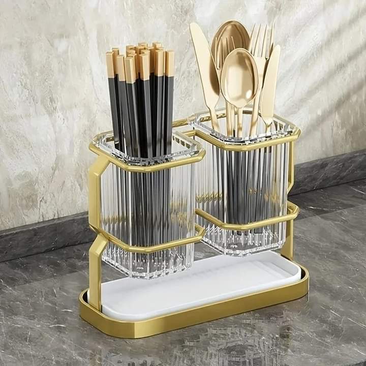 Luxury 2 Grid Kitchen Cutlery Holder