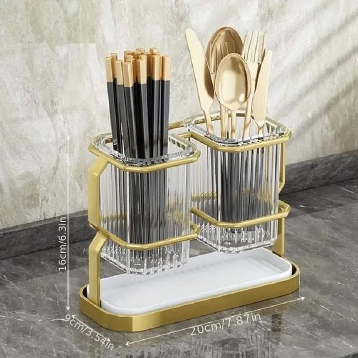 Luxury 2 Grid Kitchen Cutlery Holder