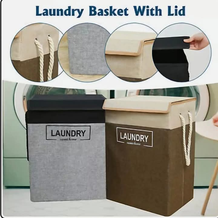 Laundry Basket with Jute Rope Design