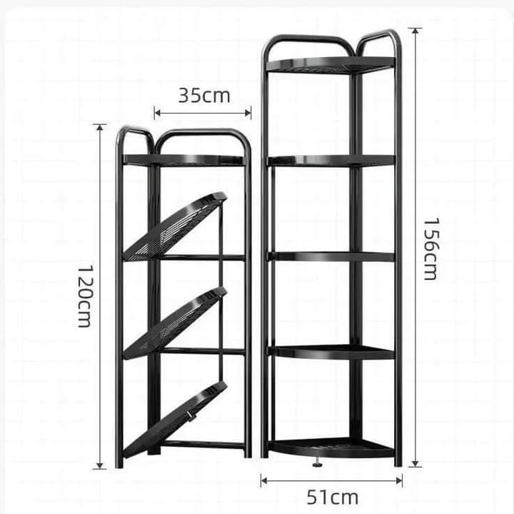 Foldable Corner Shelf with Tripod Base