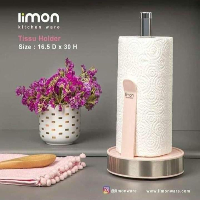 Limon Tissue Roll Holder – Wall-Mounted Bathroom Tissue Dispenser with Cover (1916) | Adornia.pk