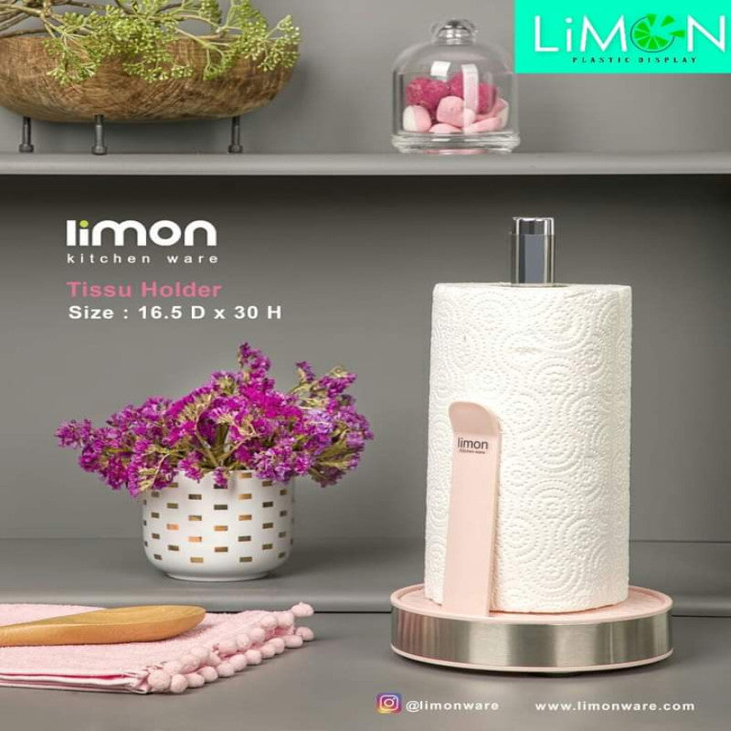 Limon Tissue Roll Holder – Wall-Mounted Bathroom Tissue Dispenser with Cover (1916) | Adornia.pk