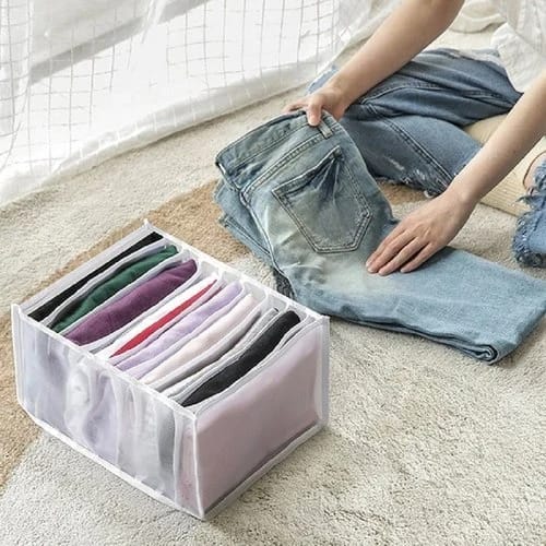 7 Grid Pants and Garments Organizer Storage Box