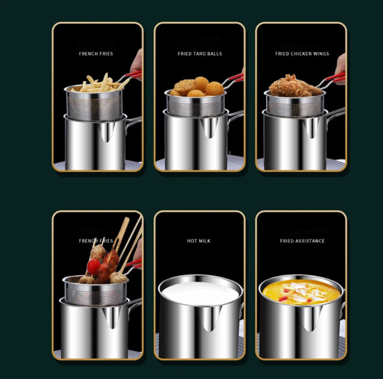 Portable Stainless Steel Deep Frying Pot
