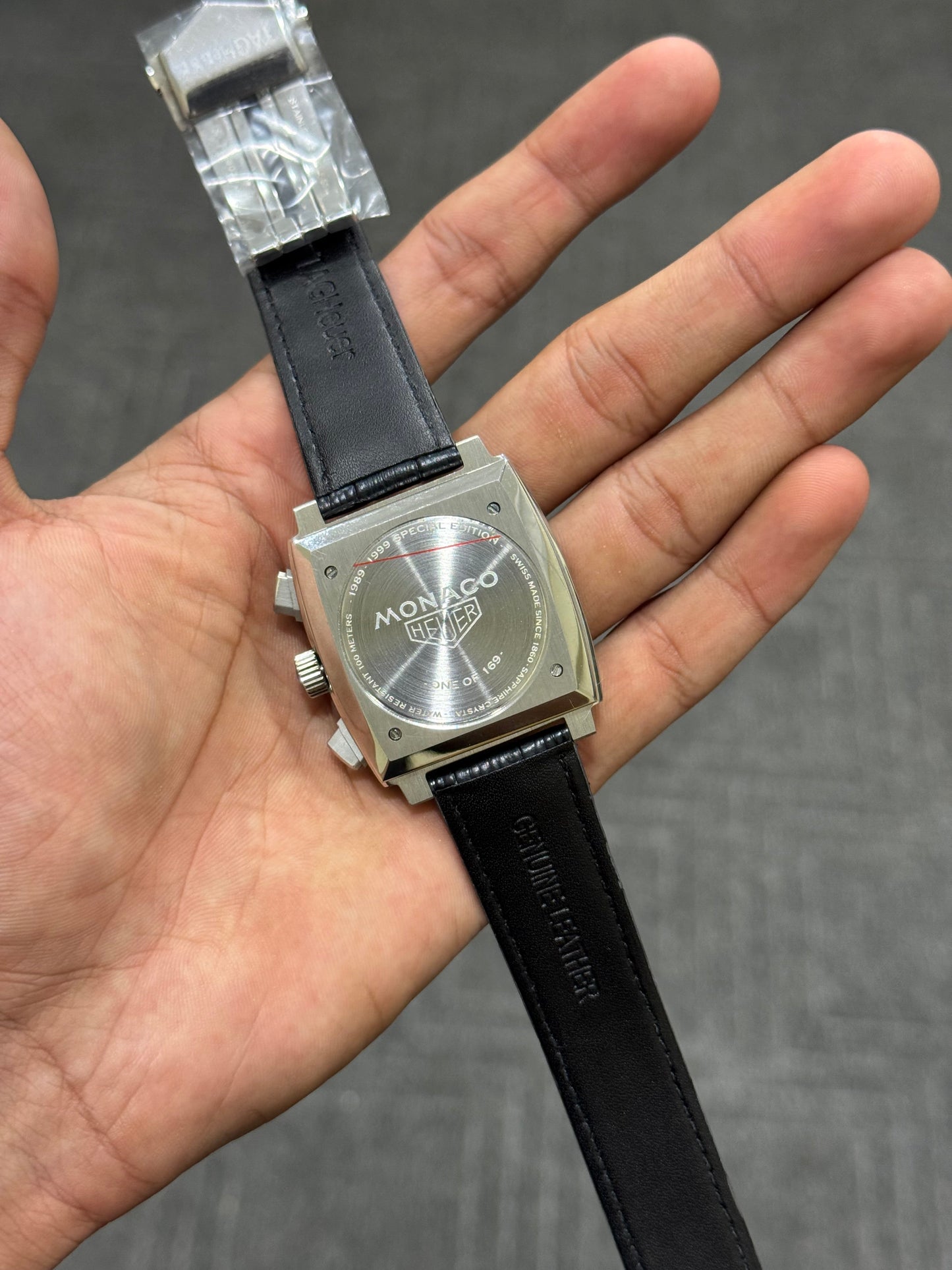 CHRONOGRAPH FINAL EDITION SILVER CASE BLACK DIAL BLACK LEATHER STRAP