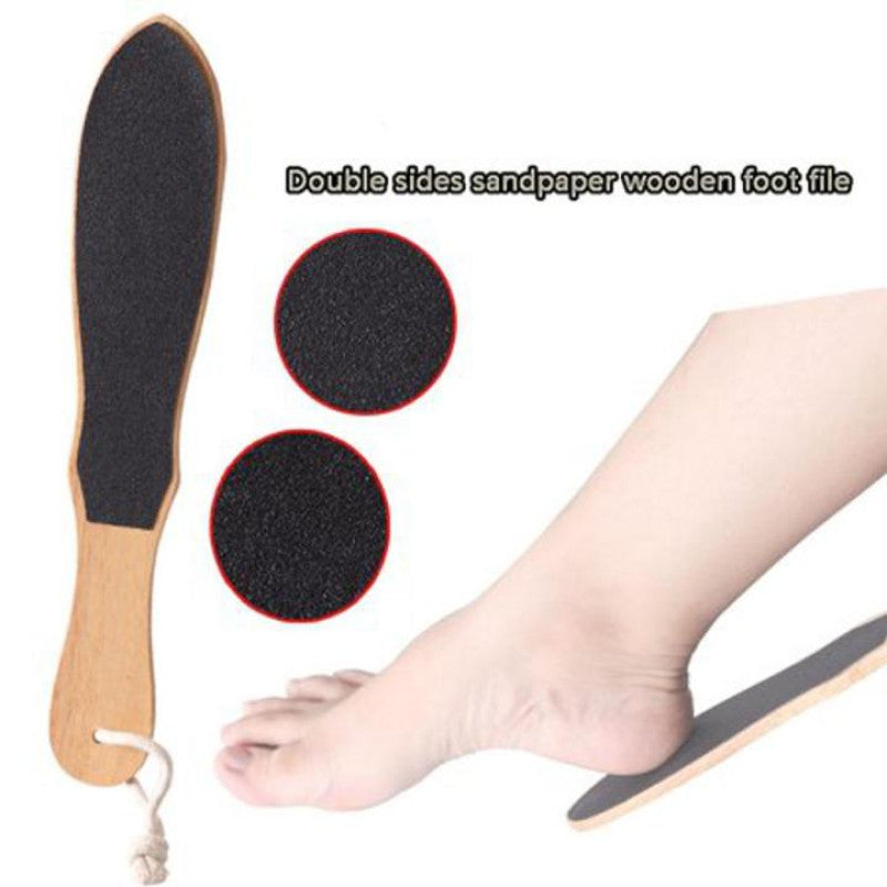 Wooden Foot File & Heel Scraper – Dual-Sided Pedicure Tool for Smooth Feet | Adornia.pk