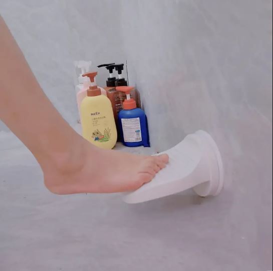 Foot Shower Pedal | Shower Foot Rest with Suction Cup
