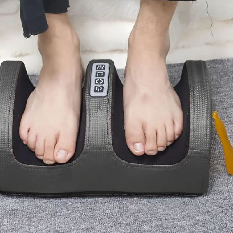 Heated Foot & Leg Massager with Roller - Deep Tissue Relief, Plug-In, Odorless