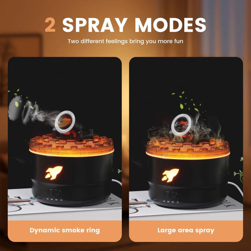 Rocket Blast 3D Mist Humidifier with Projection & Ambient Night Light – Ultra Cool Steam Diffuser | Adornia.pk