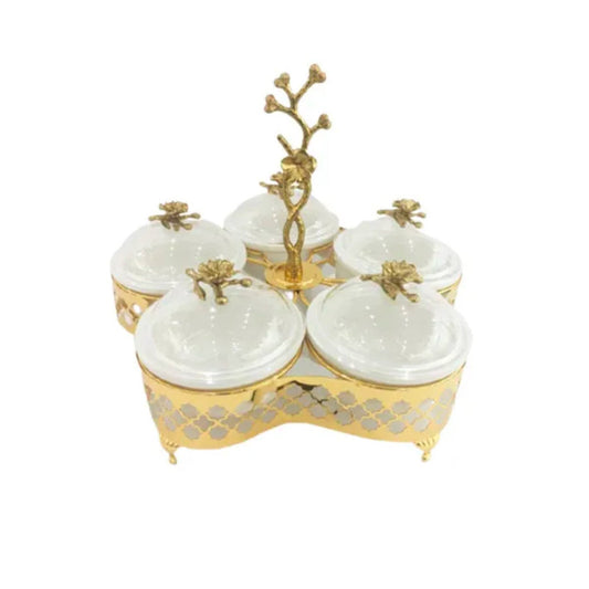 Luxury 5pcs Golden Snack Bowl