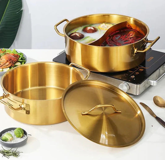 Luxury and Stylish Gold Serving Pots