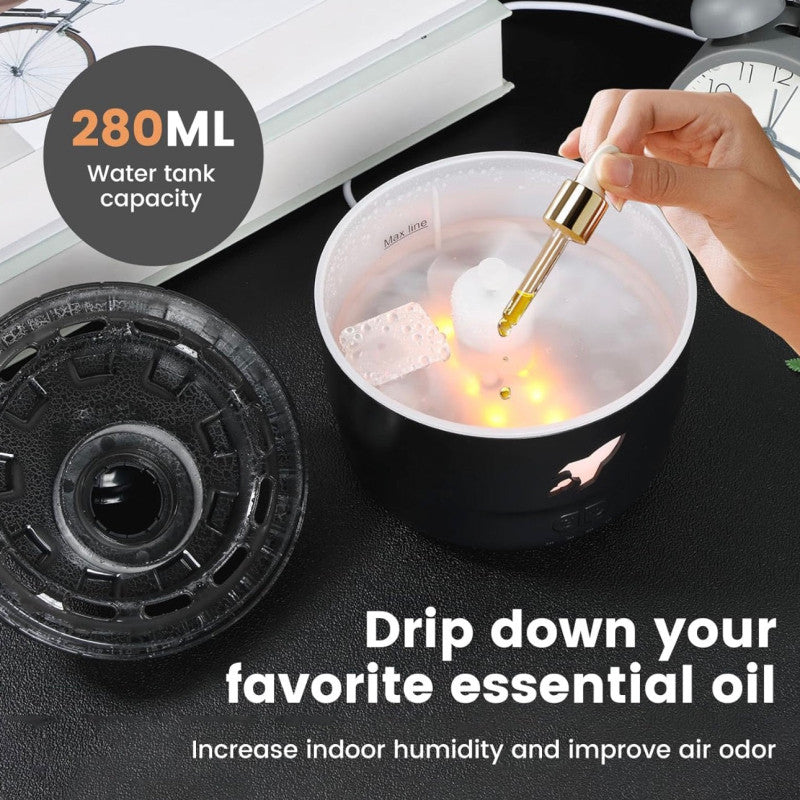 Rocket Blast 3D Mist Humidifier with Projection & Ambient Night Light – Ultra Cool Steam Diffuser | Adornia.pk