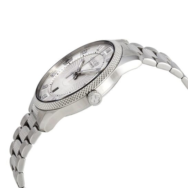 Gucci G-Timeless Eryx Silver Stainless Steel Silver Dial Automatic Watch for Gents - GUCCI YA 126339