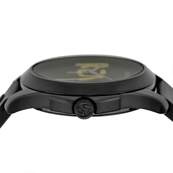 Gucci Ghost G-Timeless Black SIlicone Black Dial Quartz Watch for Gents- GUCCI YA1264017