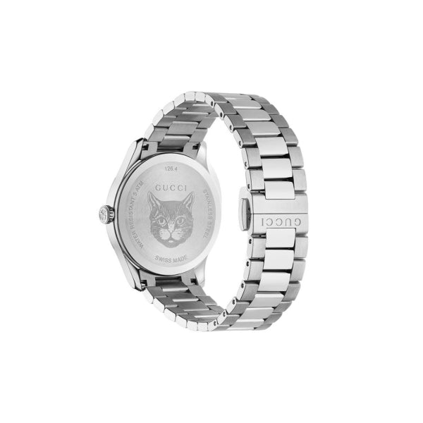 Gucci G-Timeless Iconic Silver Stainless Steel Pink Mother of Pearl Dial Quartz Unisex Watch - GUCCI YA 1264166