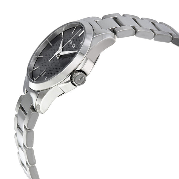 Gucci G-Timeless Silver Stainless Steel Grey Dial Quartz Watch for Ladies- GUCCI YA126522