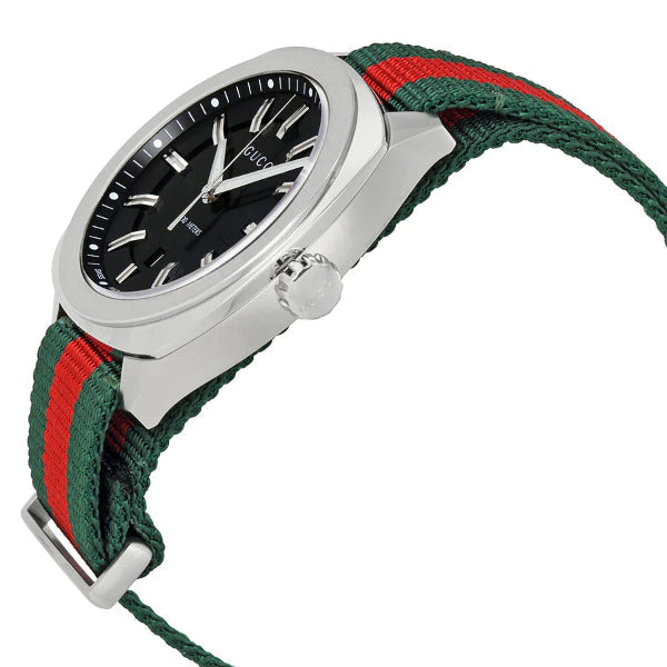 Gucci Green and Red Nato Black Dial Quartz Unisex Watch - YA142305