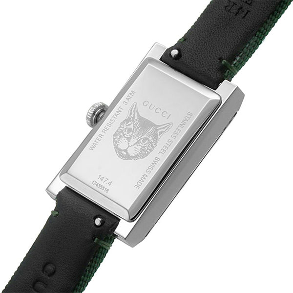 Gucci G-Frame Two-tone Nylon Mother of Pearl Dial Quartz Watch for Ladies- GUCCI YA147404