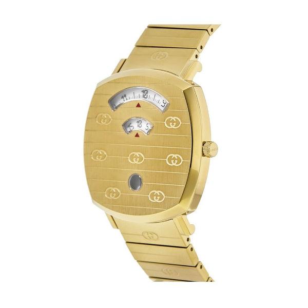 Gucci Grip Gold Stainless Steel Gold Dial Quartz Watch for Gents - GUCCI YA 157409