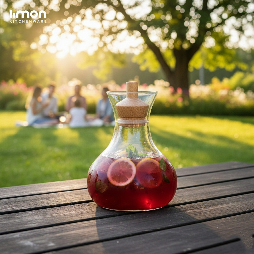 Glass Carafe 950ML (2268) by Limon