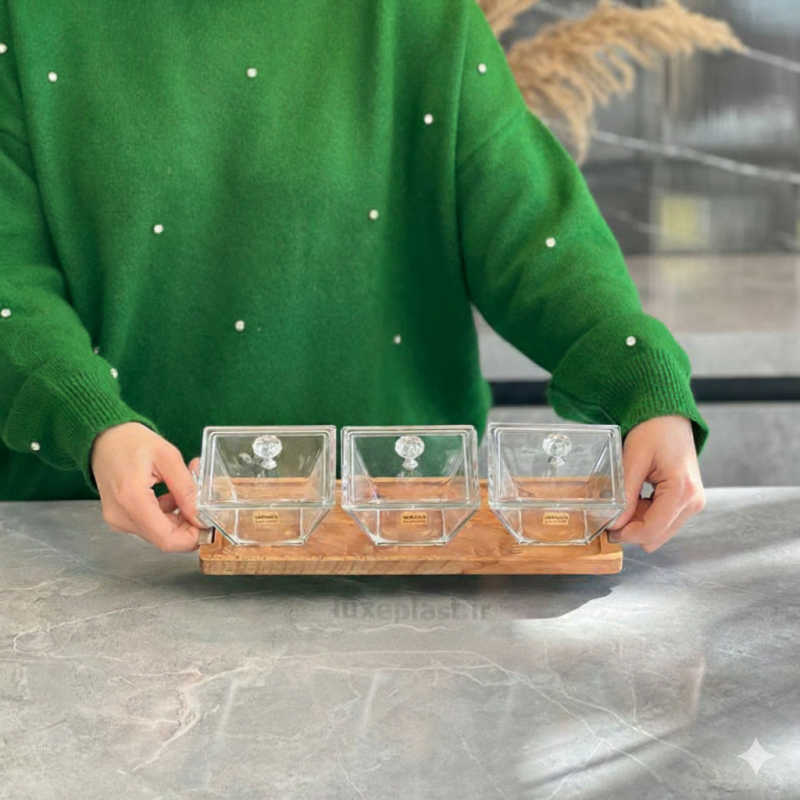 Limon Classic Trio Snack & Serve Set – 3-Piece Elegant Snack Serving Collection | Adornia.pk