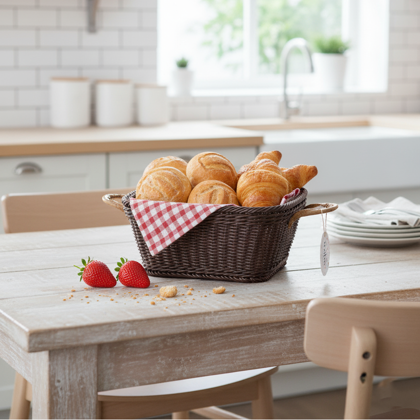 Handmade Square Basket with Handles by Ziba