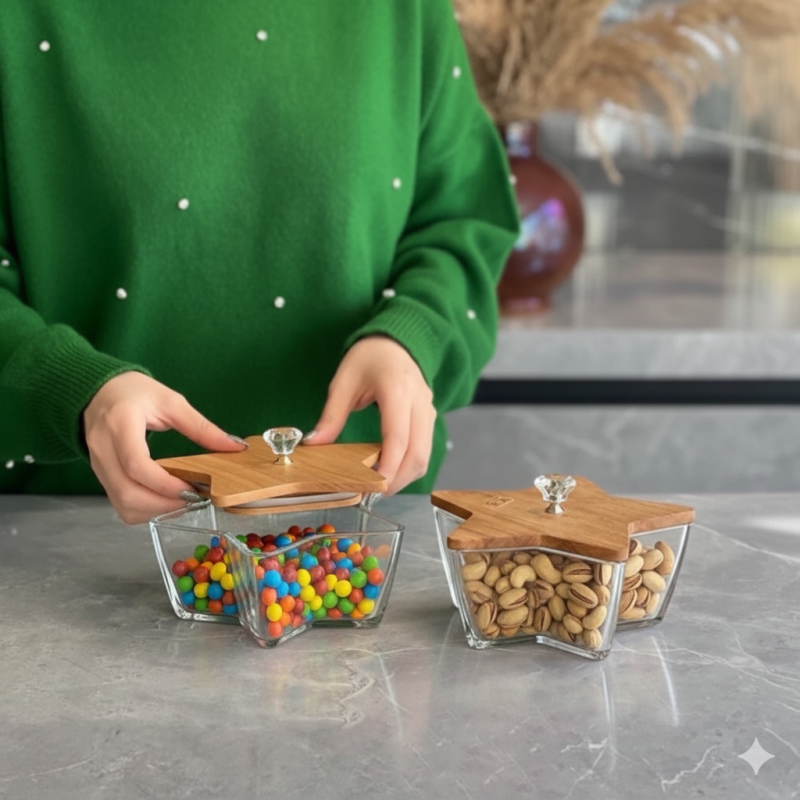 Limon StarryDelight Candy & Snack Box – Elegant Multi-Section Storage Box for Sweets & Dry Fruits | Adornia.pk