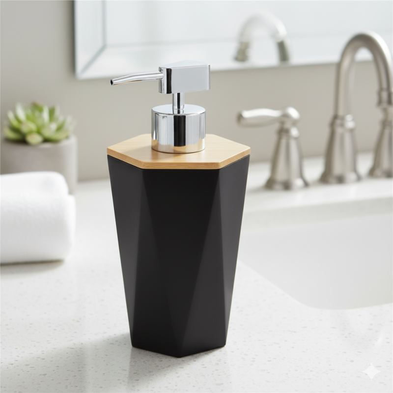 Geometrica Modern Liquid Soap Dispenser – Stylish Bathroom & Kitchen Accessory | Adornia.pk