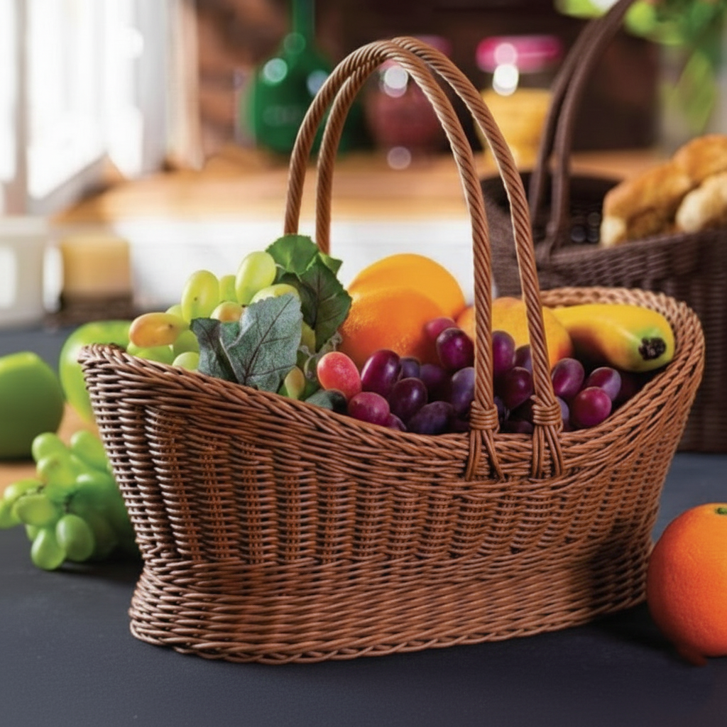 Woven Handmade Basket with Handles (51013) by Ziba