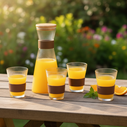 Staggering Carafe Set with Airtight Wooden Lid