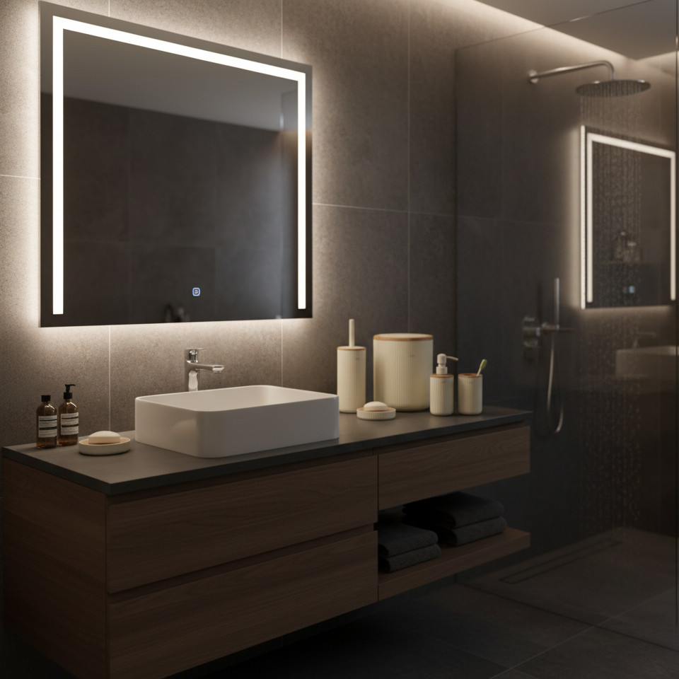 Elite Ribbed 5-Piece Bathroom Set (172) By Duman