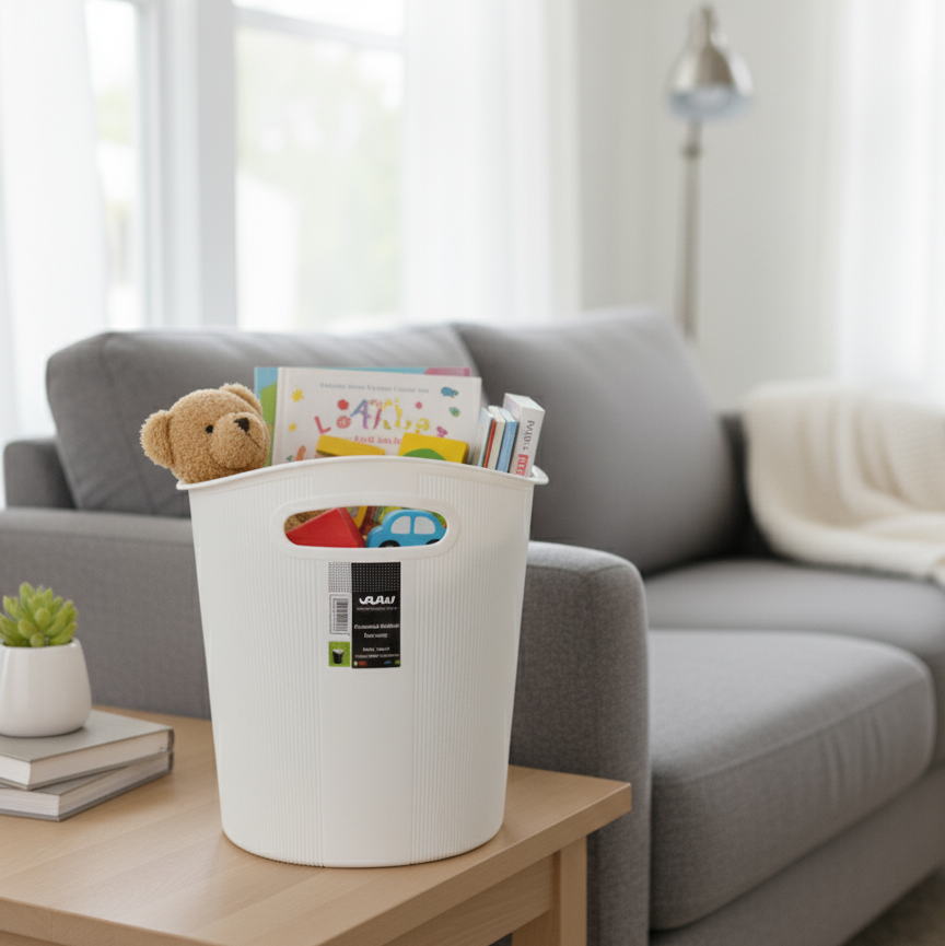 Fluted Waste Bin / Utility Basket by LIMON