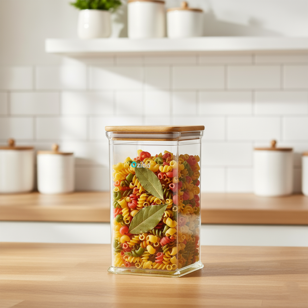 Towering Airtight Wooden Lid Container by Ziba