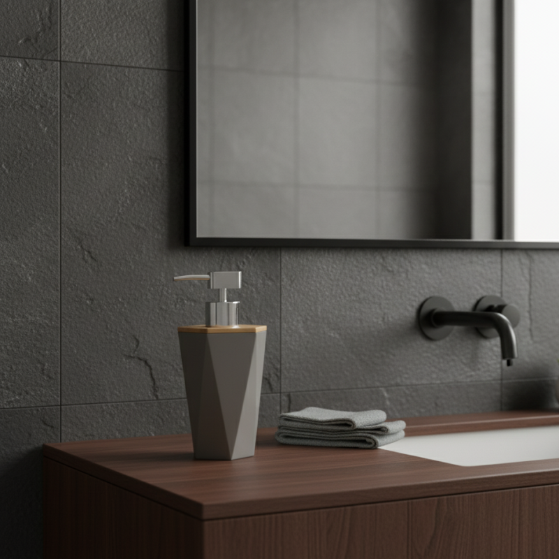 Geometrica Modern Liquid Soap Dispenser – Stylish Bathroom & Kitchen Accessory | Adornia.pk