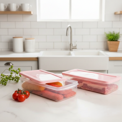 FreshSeal Rectangular Storage Box (Pack of 2) by Limon