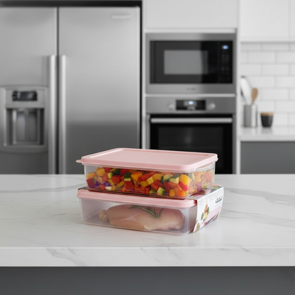 FreshSeal Rectangular Storage Box (Pack of 2) by Limon