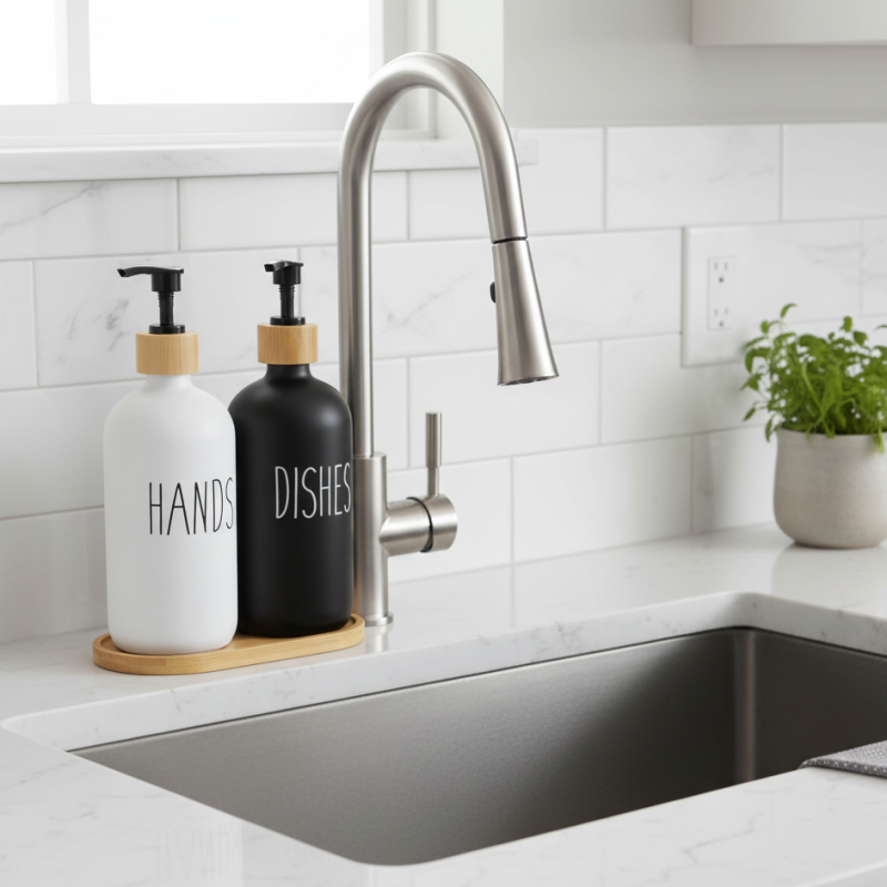 HandiDish Luxe Glass Beverage Dispenser Set – Elegant Serving Station | Adornia.pk